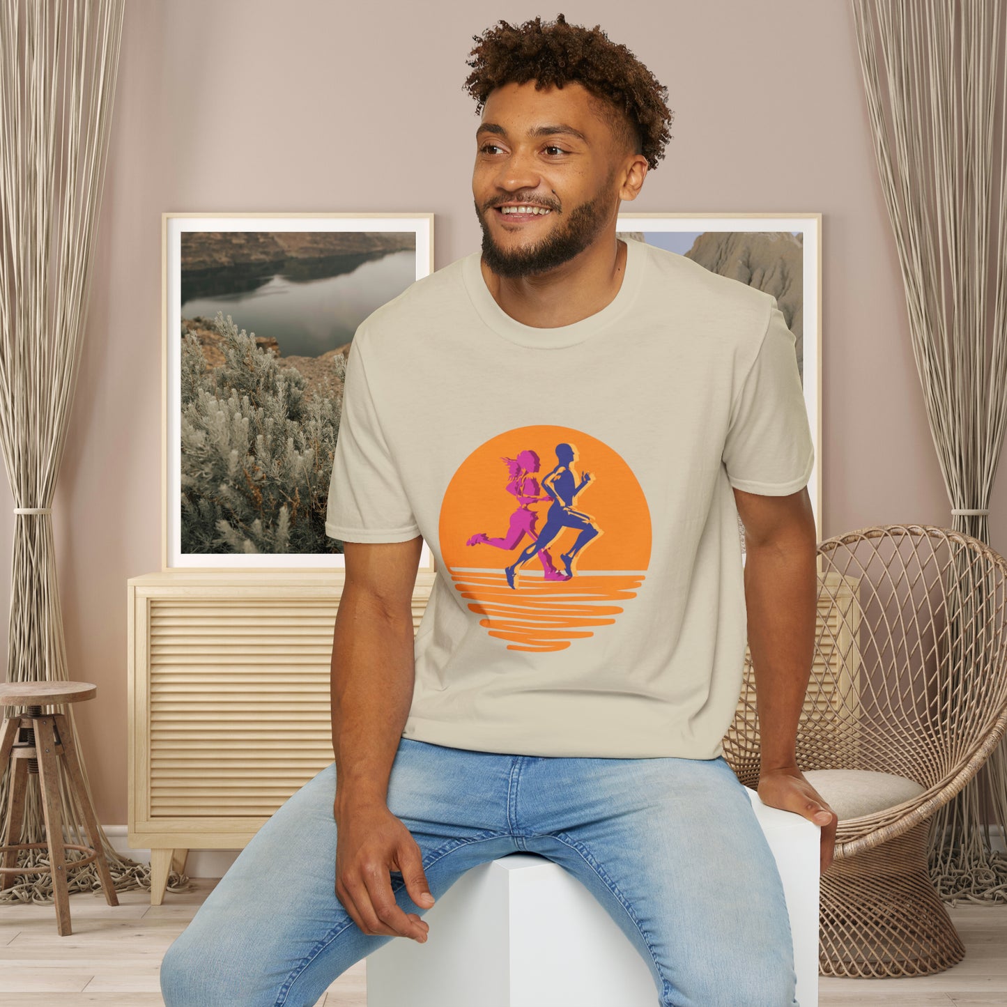 This vibrantly designed shirt for all those who love to run! This is a Unisex Softstyle T-Shirt.