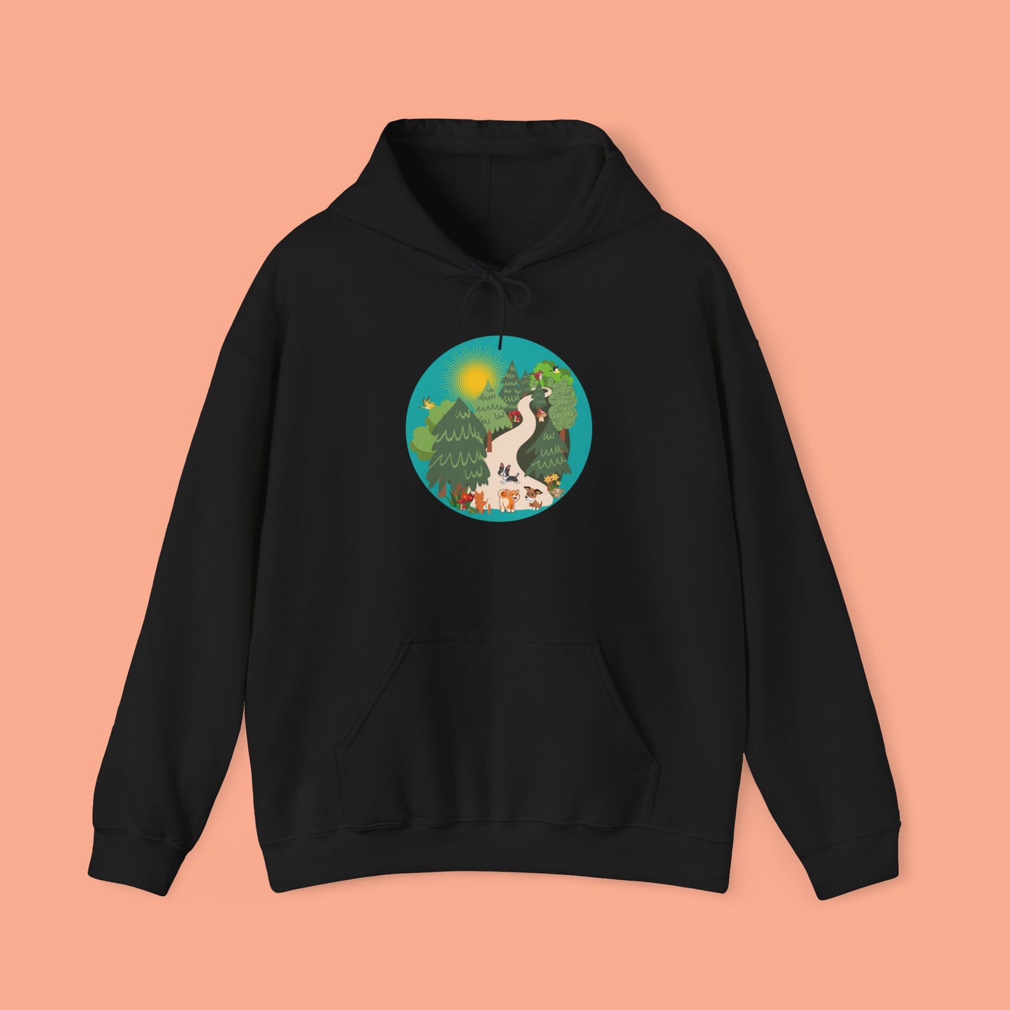 Nature Hiking Hoodie - Fun Design for Dog Lovers