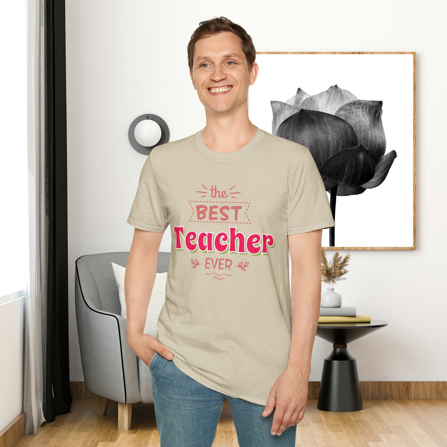 Celebrate and recognize “the best Teacher ever” with this Unisex Softstyle T-Shirt design. Great teachers make a tremendous positive difference in our society!