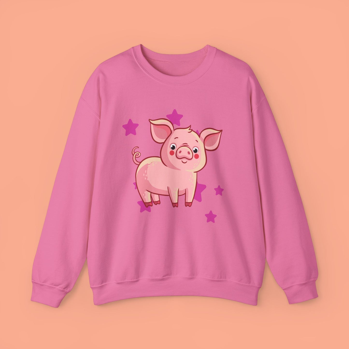 Brighten up your day with this star studded piggy design! Give the gift of this Unisex Heavy Blend™ Crewneck Sweatshirt or get one for yourself.