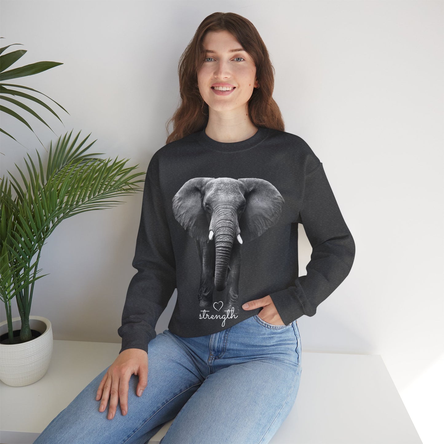Elephant lover? Then this is the Sweatshirt for you. Give the gift of this Unisex Heavy Blend™ Crewneck Sweatshirt or get one for yourself.