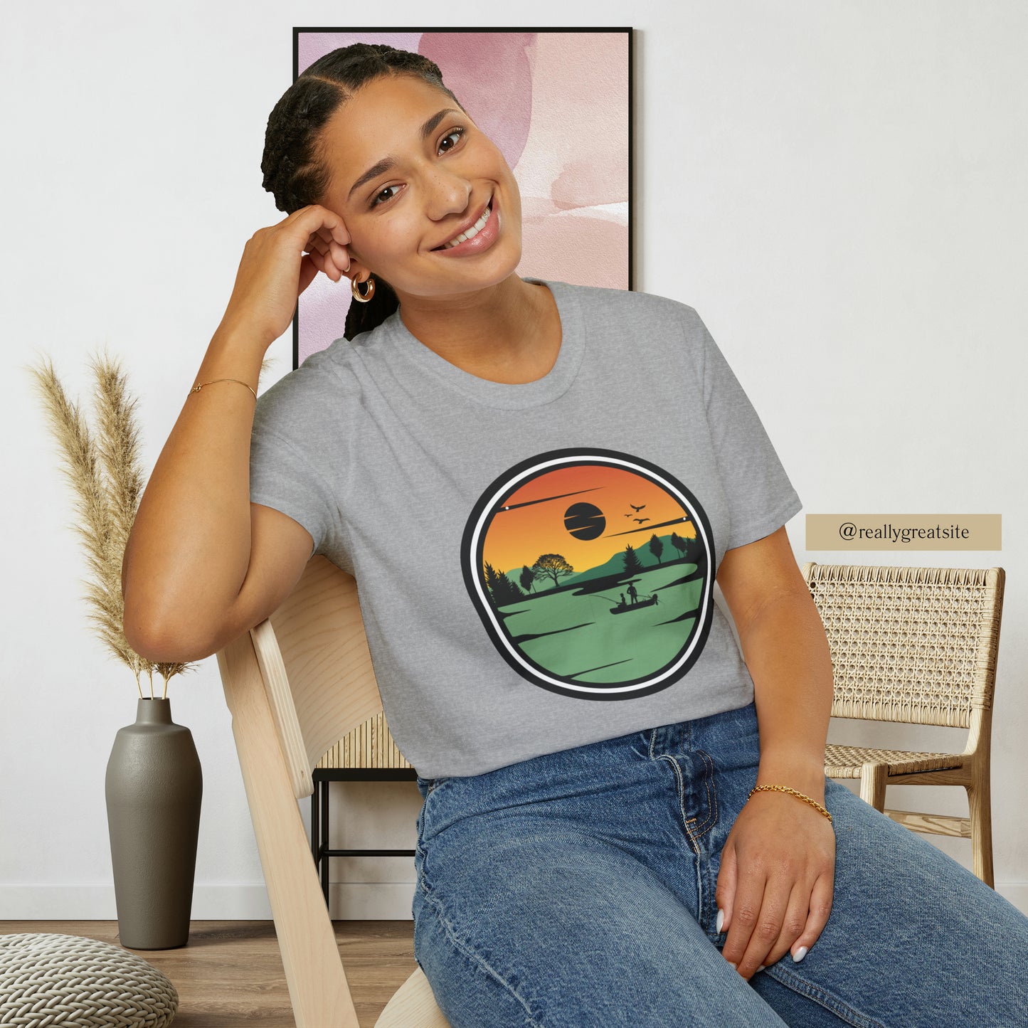 Spend time in the great outdoors! Be rejuvenated and amazed at the beauty of nature. This is a Unisex Softstyle T-Shirt.