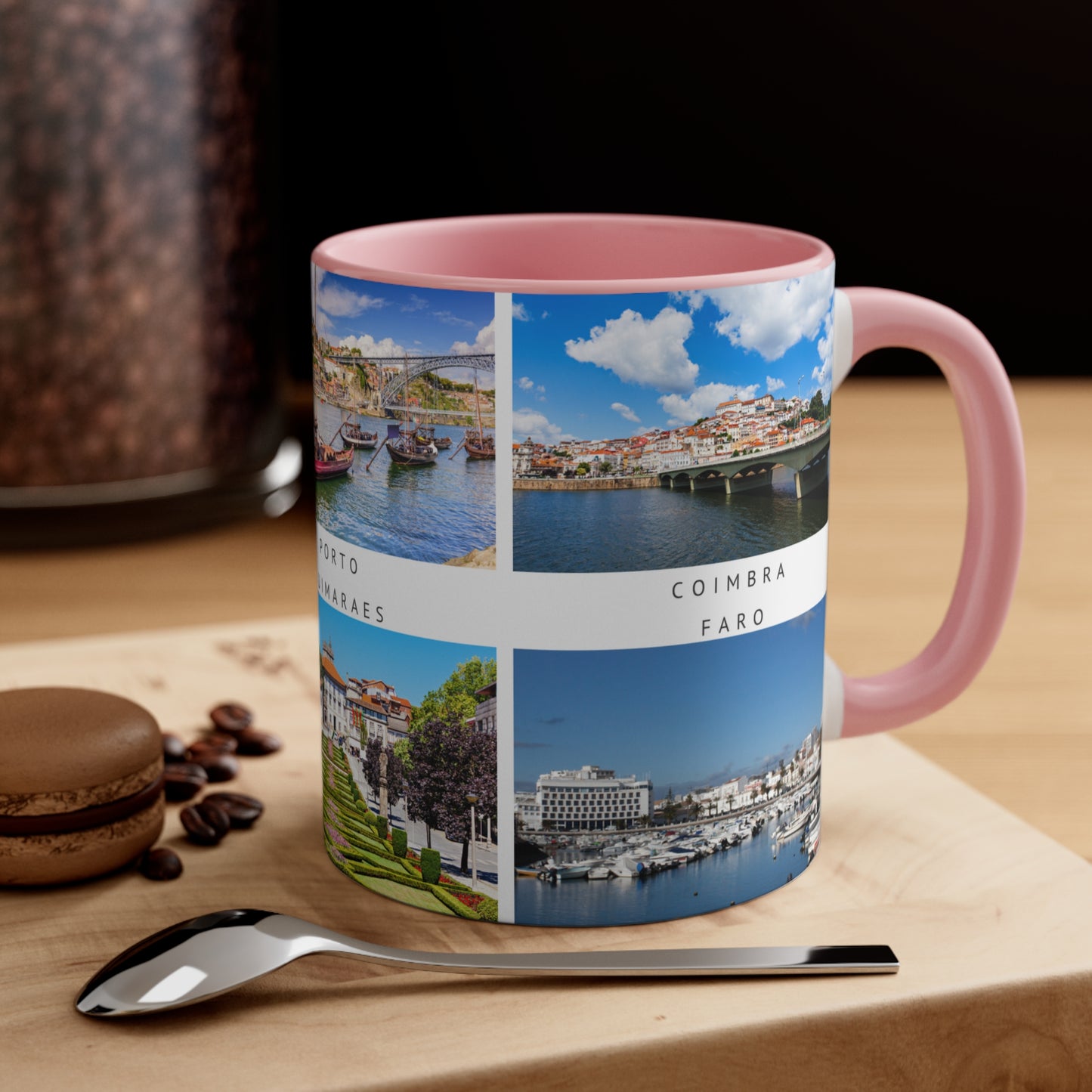 Portugal! This Travel Accent Coffee Mug is a part of a Travel Series for you to choose from. 11oz. Great as a gift or get one to enjoy yourself.