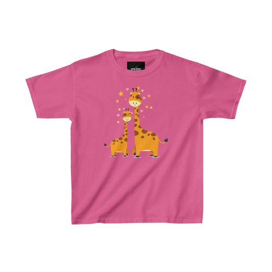 Mama and baby giraffes make this Kids Heavy Cotton™ Tee a keeper!