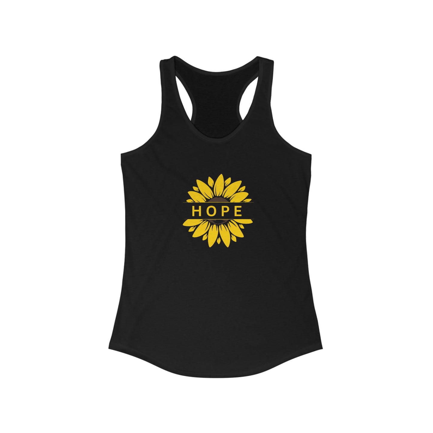 We find HOPE in each other. Simple and stylish Women’s Ideal Black Racerback Tank