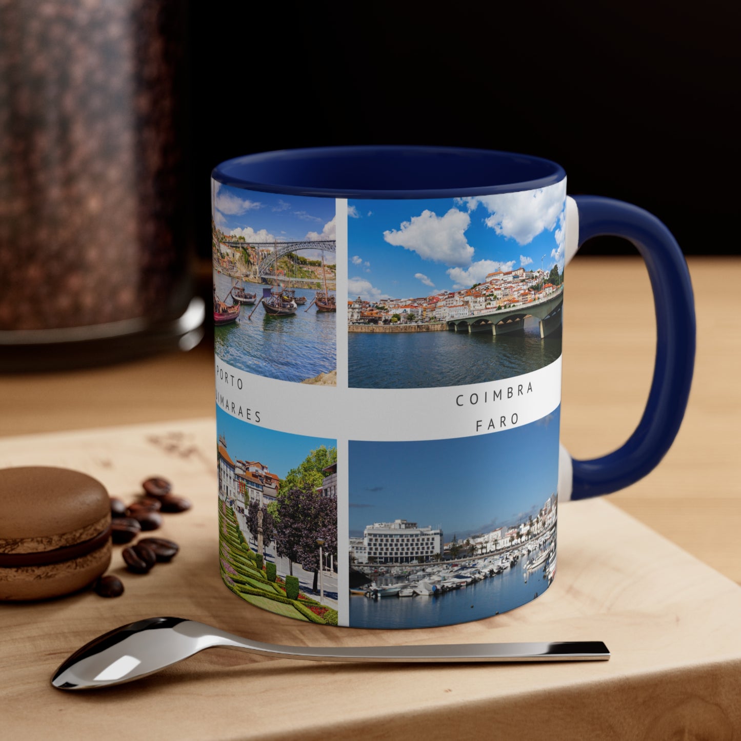 Portugal! This Travel Accent Coffee Mug is a part of a Travel Series for you to choose from. 11oz. Great as a gift or get one to enjoy yourself.