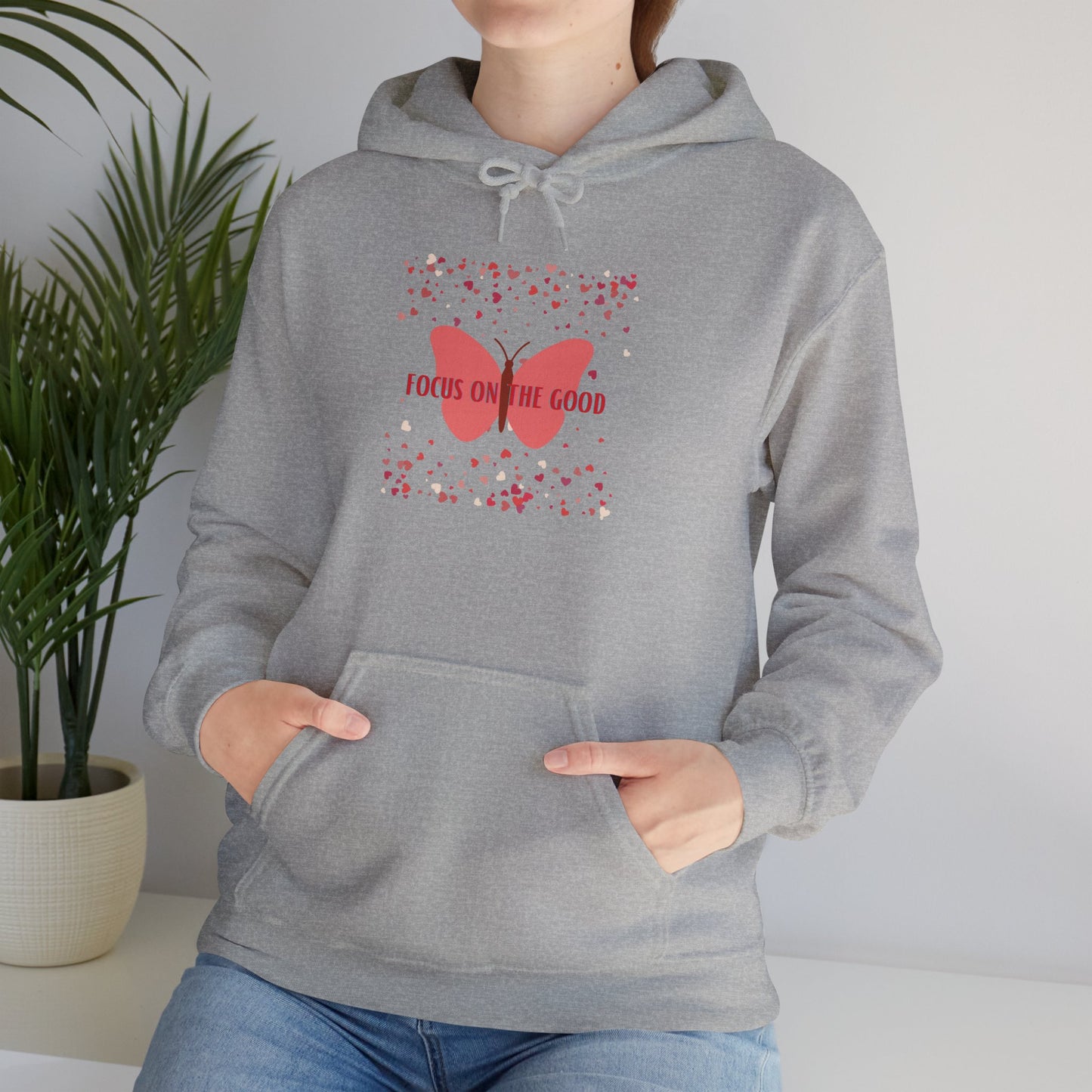 Butterfly Hearts Hoodie Sweatshirt - Focus on the Good