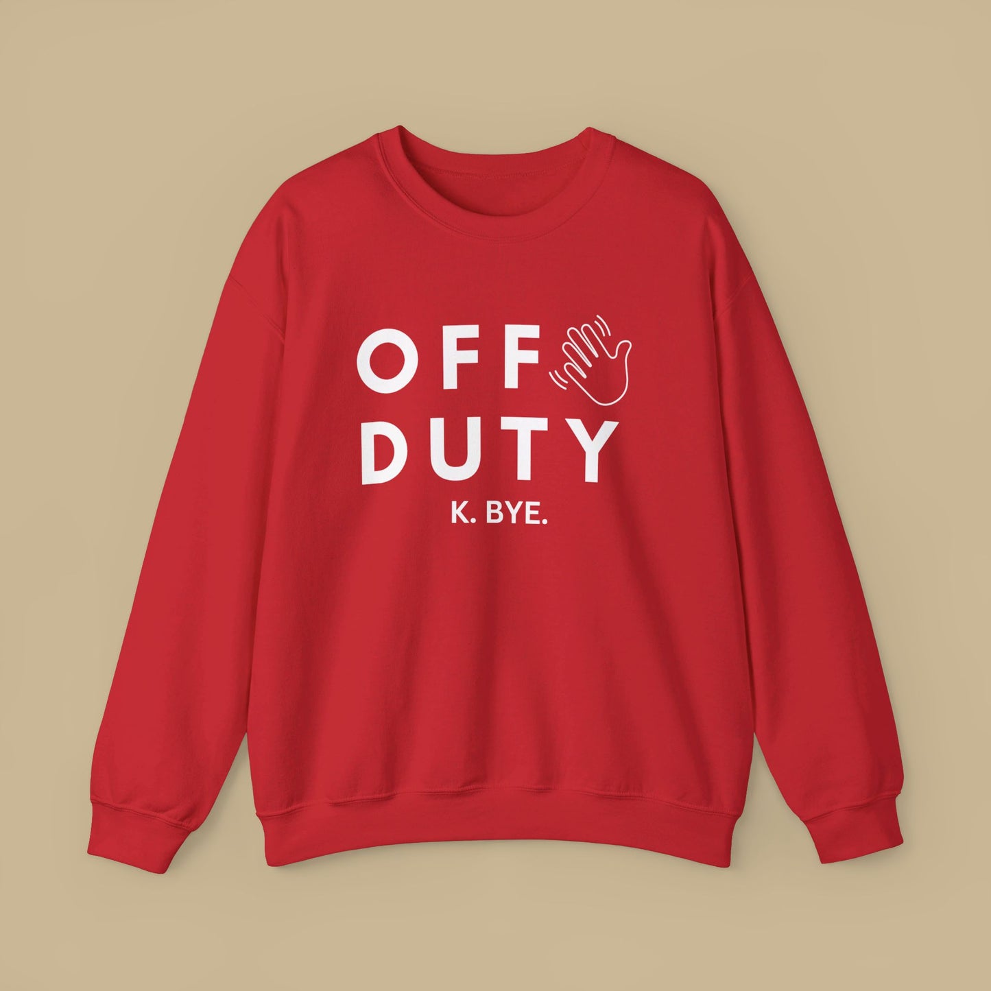 Cozy up with this simple “OFF DUTY” sweatshirt designed by Nurse Angela (my niece). Give the gift of this Unisex Heavy Blend™ Crewneck Sweatshirt or get one for yourself.