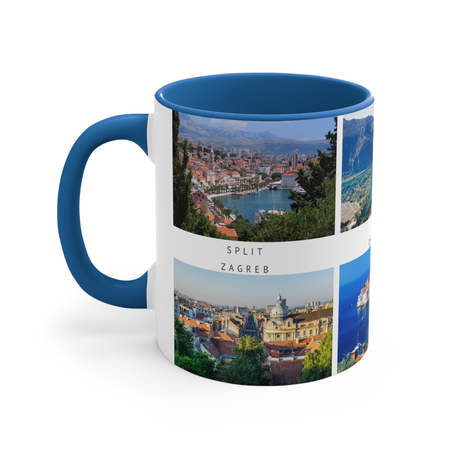 Croatia! This Travel Accent Coffee Mug is a part of a Travel Series for you to choose from. 11oz. Great as a gift or get one to enjoy yourself.