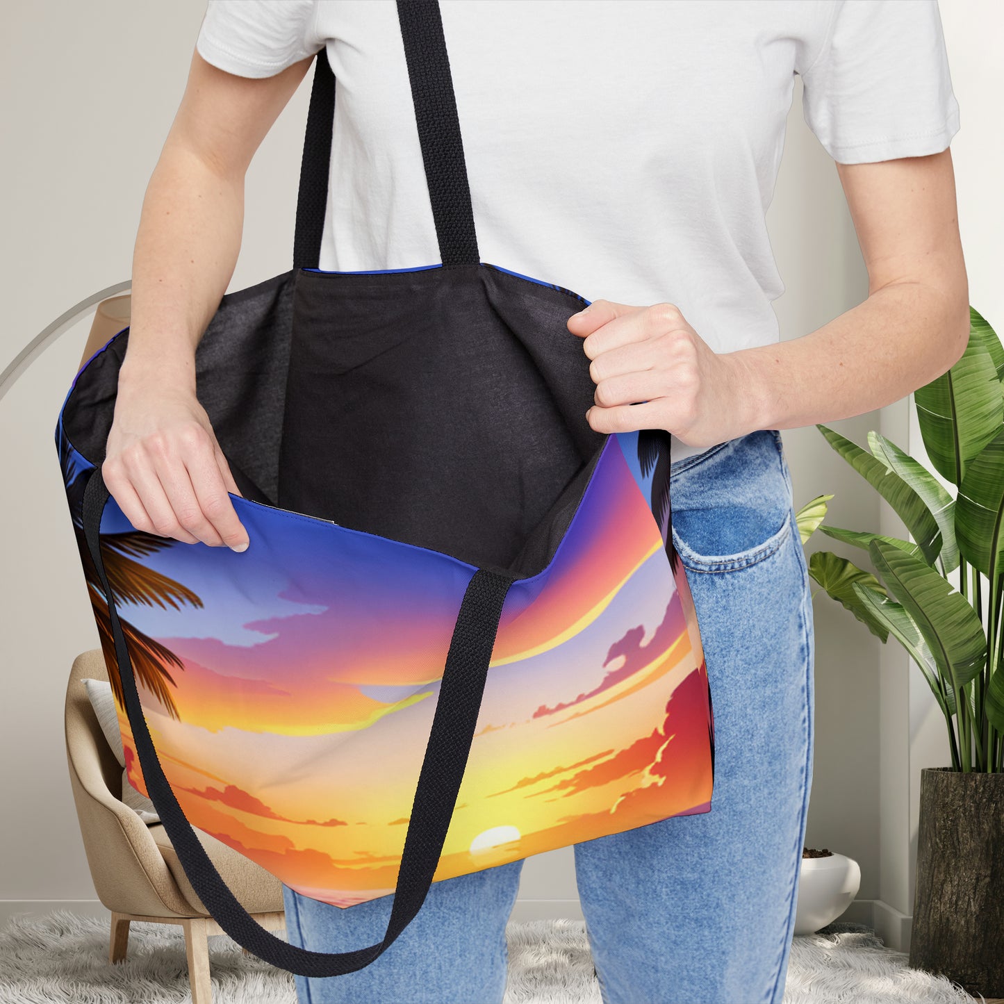 Beautiful Sunset on the beach design Weekender Tote Bag.