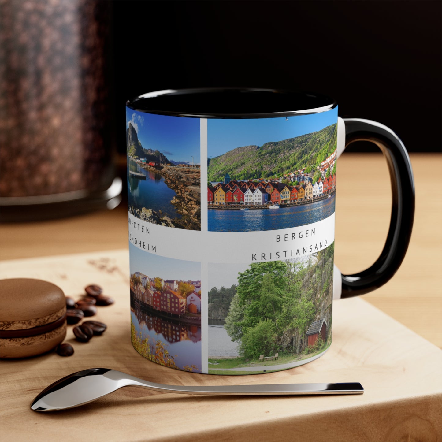 Norway! This Travel Accent Coffee Mug is a part of a Travel Series for you to choose from. 11oz. Great as a gift or get one to enjoy yourself.