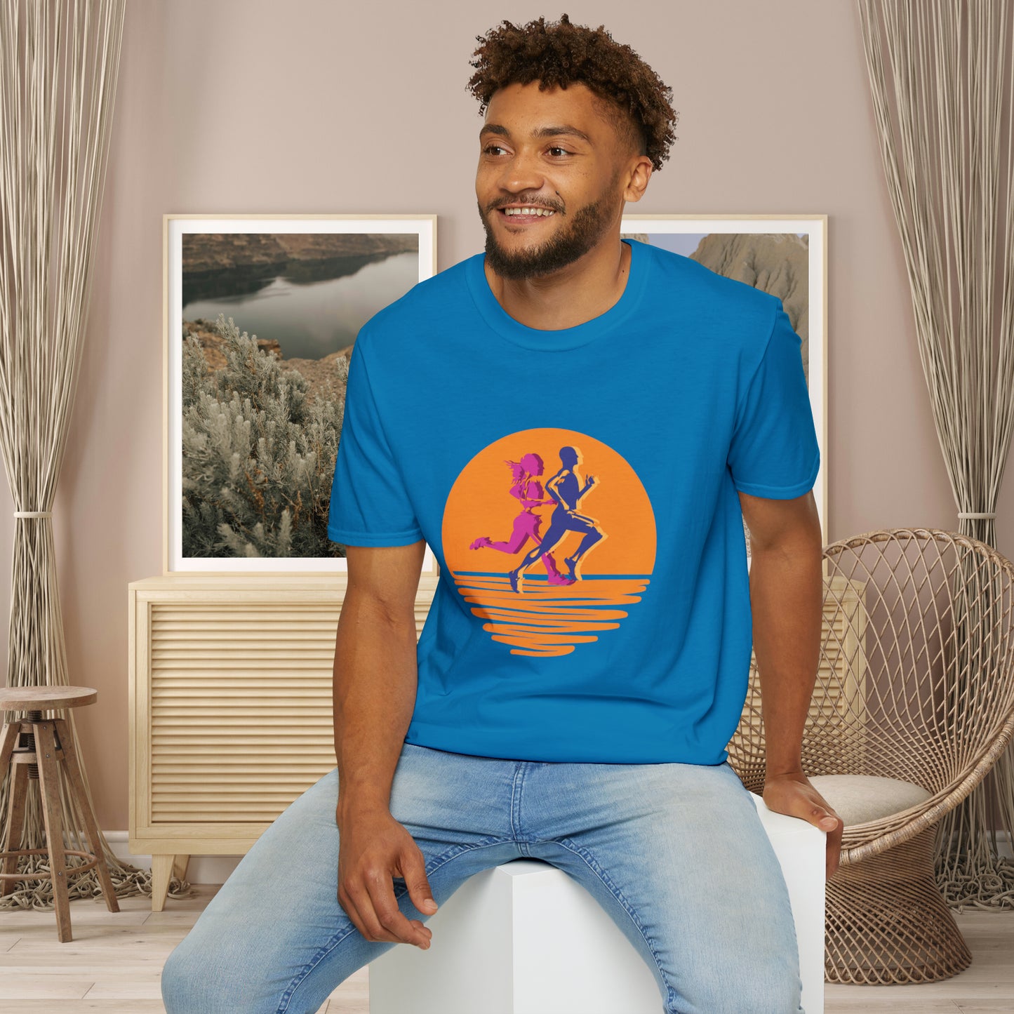 This vibrantly designed shirt for all those who love to run! This is a Unisex Softstyle T-Shirt.