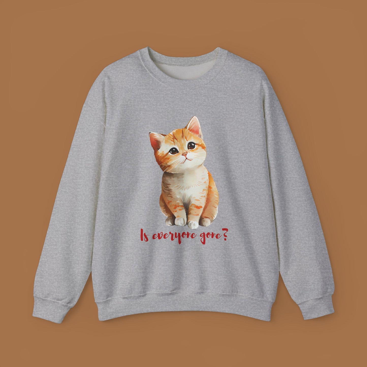 Cat Lover Unisex Sweatshirt - 'Is everyone gone?'