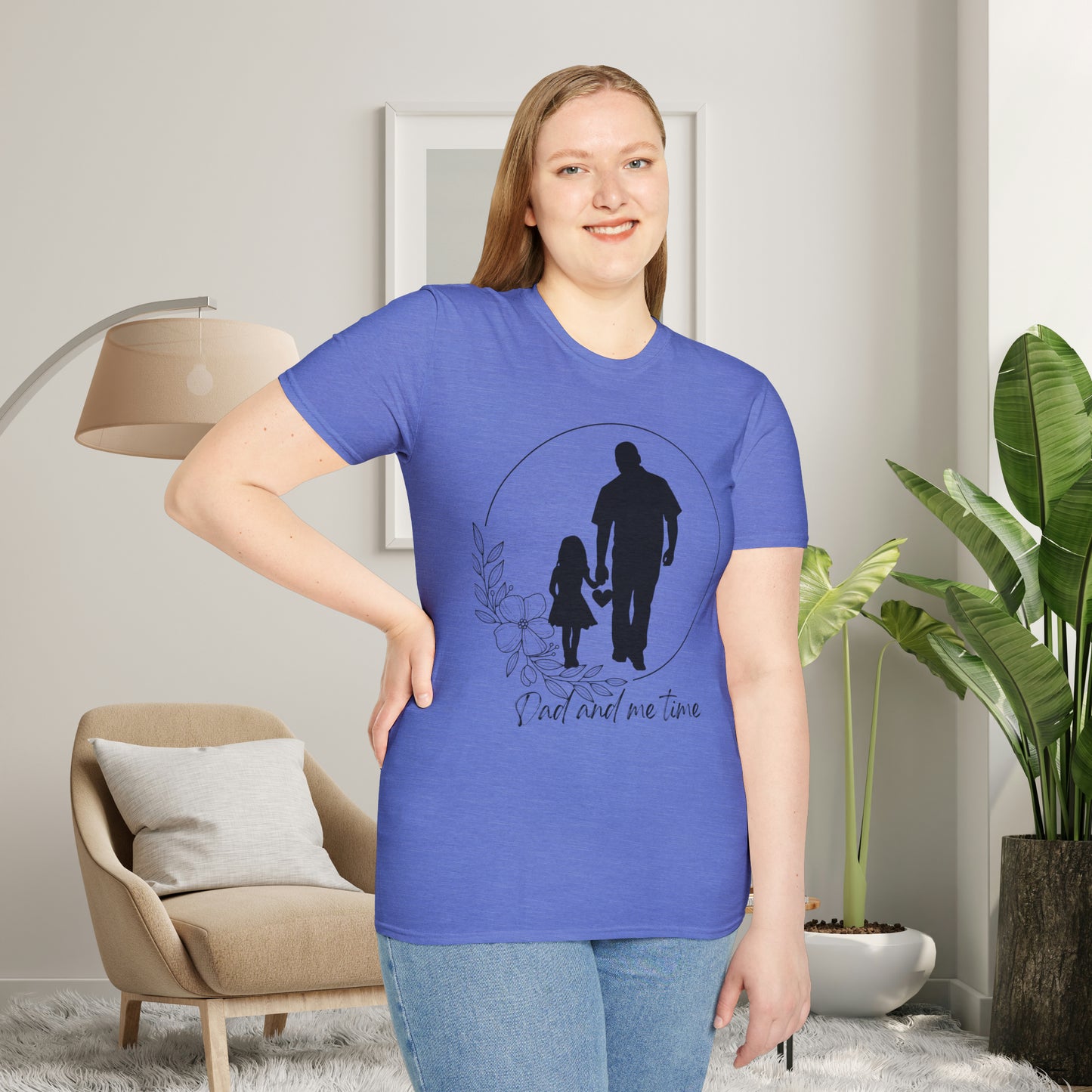 Sweet “Dad and me time” on this Unisex Softstyle T-Shirt. Celebrate Dads taking time to be Dads!
