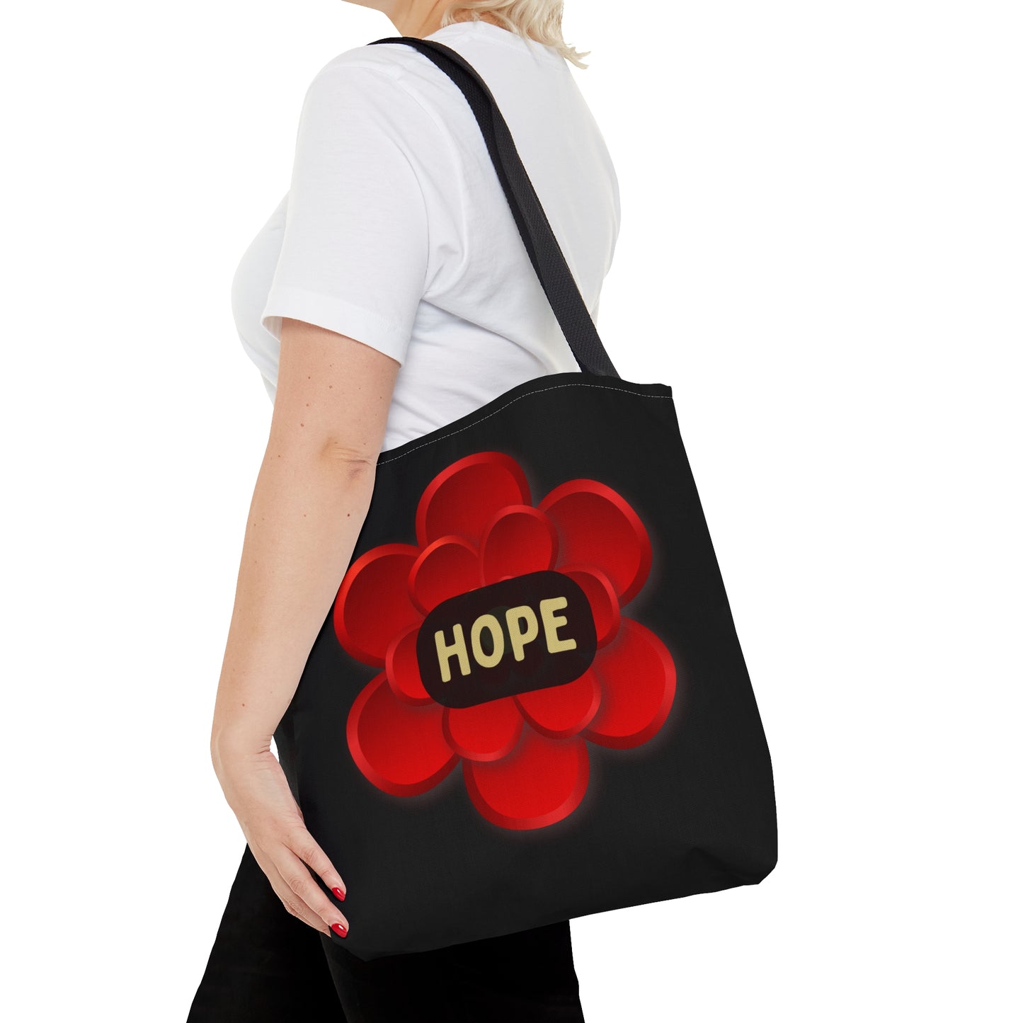 Vibrant “Hope" Tote Bag in 3 sizes to meet your needs.