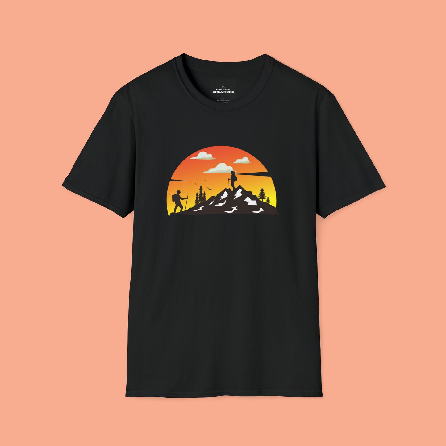 Great shirt for that hiker who just loves to be outdoors to climb mountains or be one with nature on this Unisex Softstyle T-Shirt.