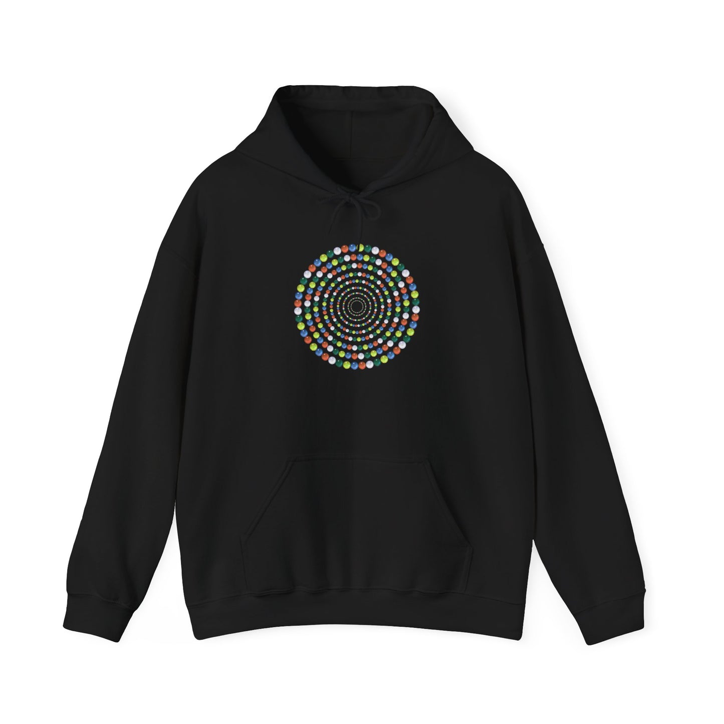 Hooded Sweatshirt - Colorful Marbles Design