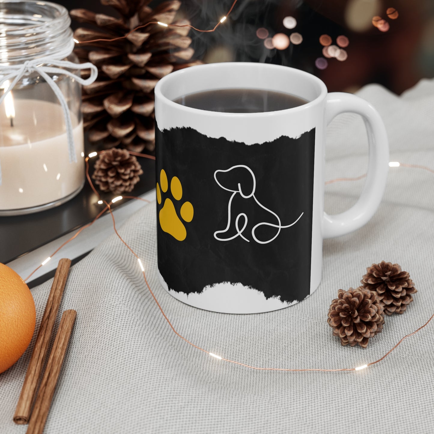 A Dog Lover’s Coffee Cup! Colorful coffee mug celebrating our love for our furry best friends. Enjoy!