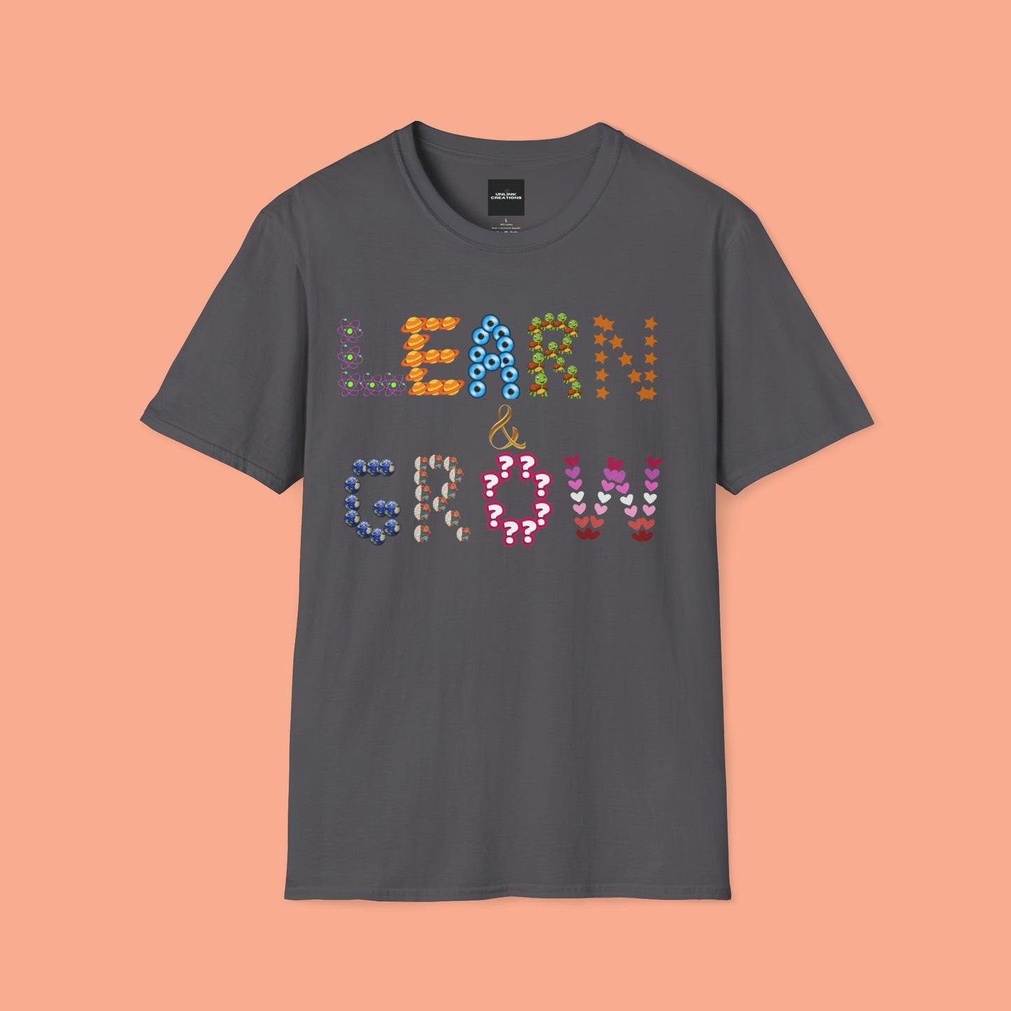 Learn & Grow is the message of this uniquely designed Unisex Softstyle T-Shirt for you.