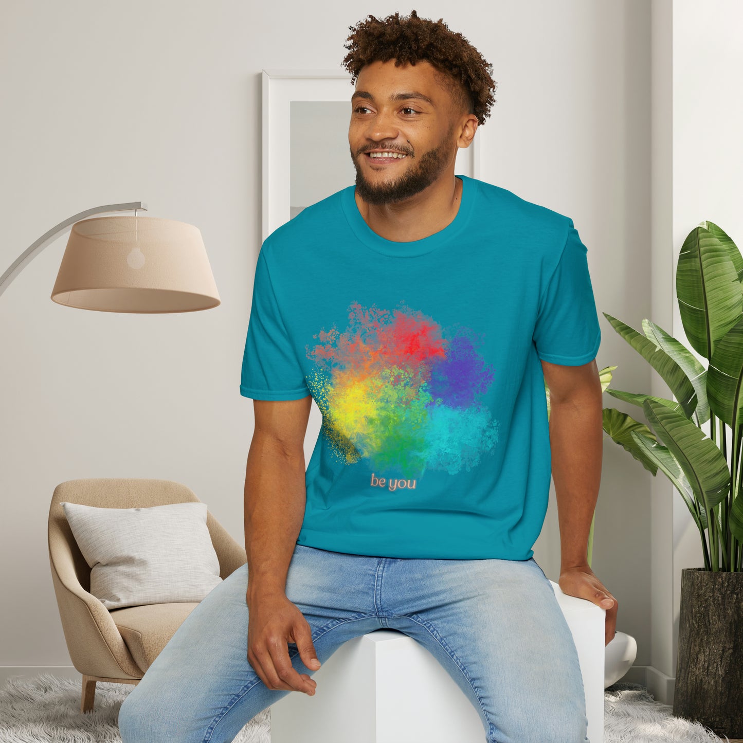 We are all unique and society is better when we honor each other including our differences. “be you” because you are beautiful the way you are. This is a Unisex Softstyle T-Shirt.