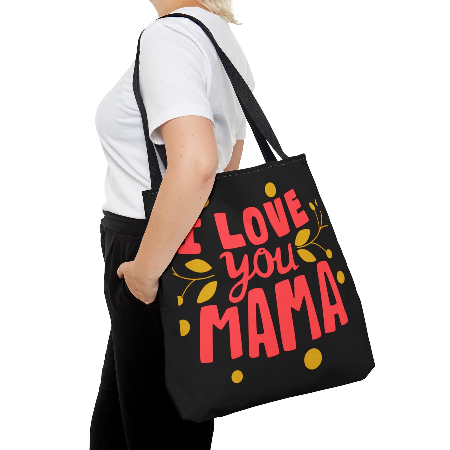Let your Mama know you love her, don’t be shy. Make her day with this tote bag. Come in 3 sizes to meet her needs.