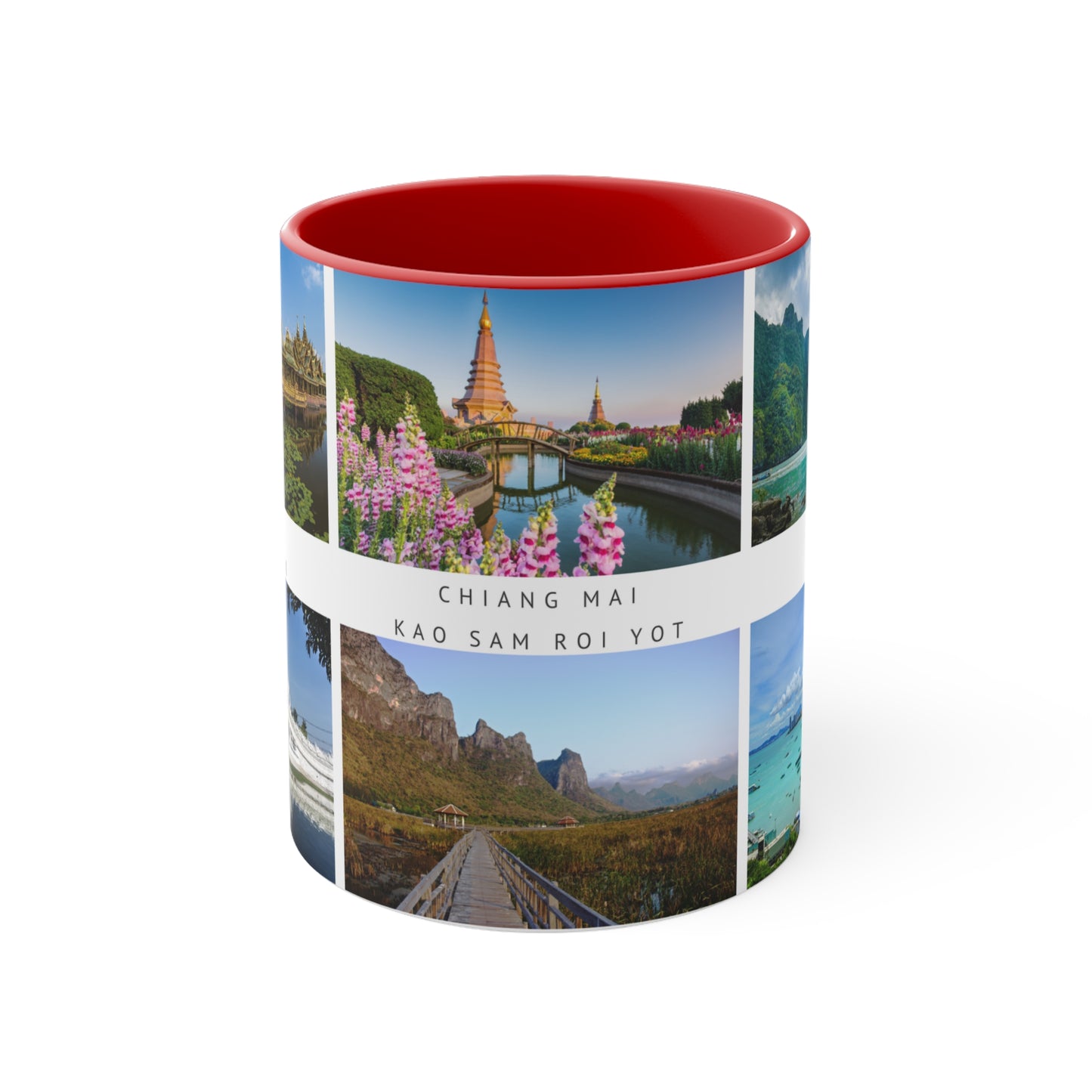 Amazing Thailand offers delicious cuisine, culture, beaches, festivals and the beautiful people calling it home. This Travel Accent Coffee Mug is a part of a Travel Series for you to choose from. 11oz. Great as a gift or get one to enjoy yourself.